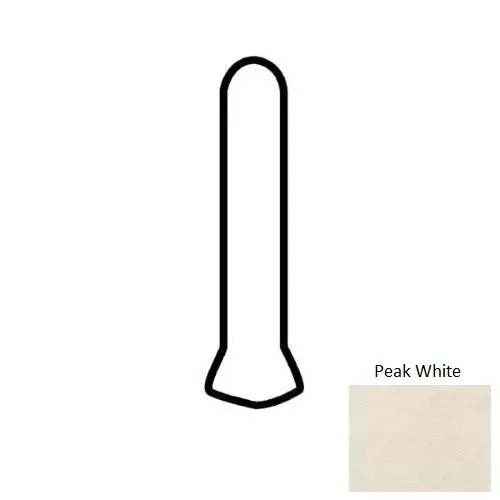 Modern Formation Peak White Porcelain Floor & Wall Trim - 1" x 6" Cove Base Corner