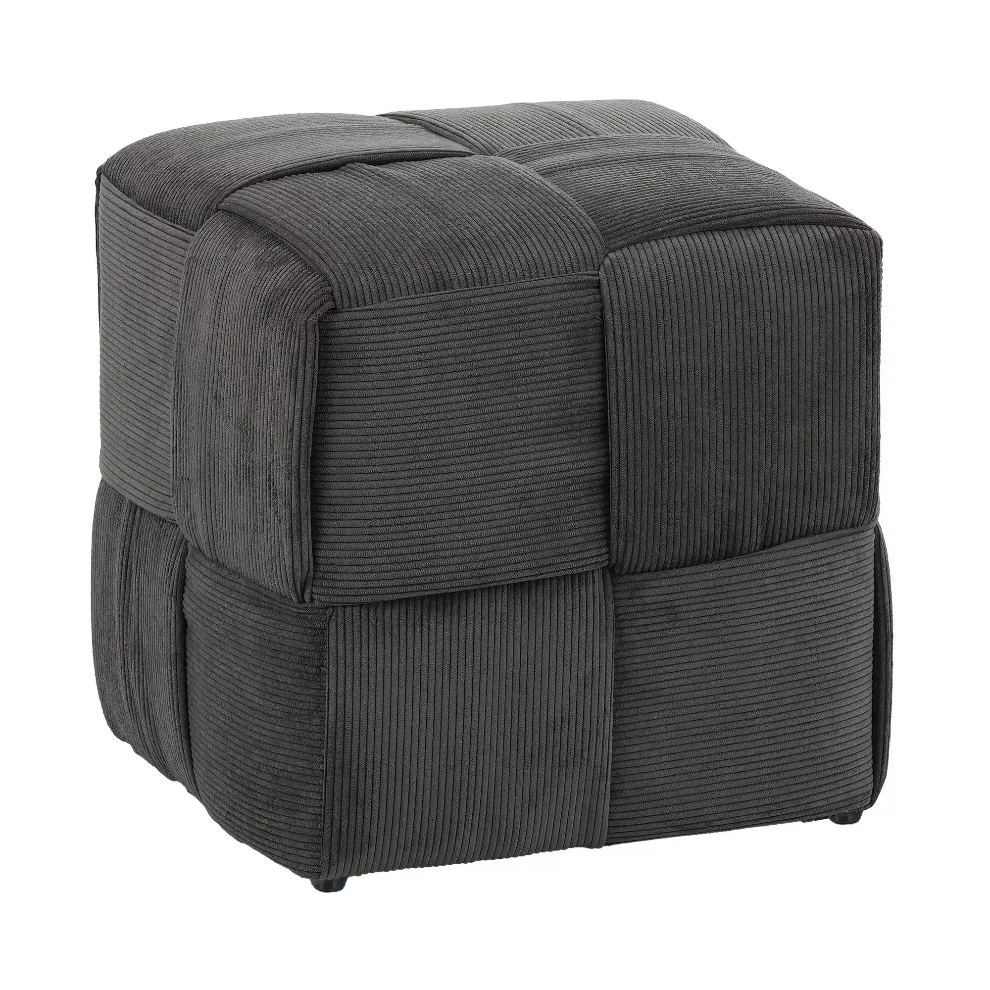 Modern Ottoman Foot Rest With Woven Design