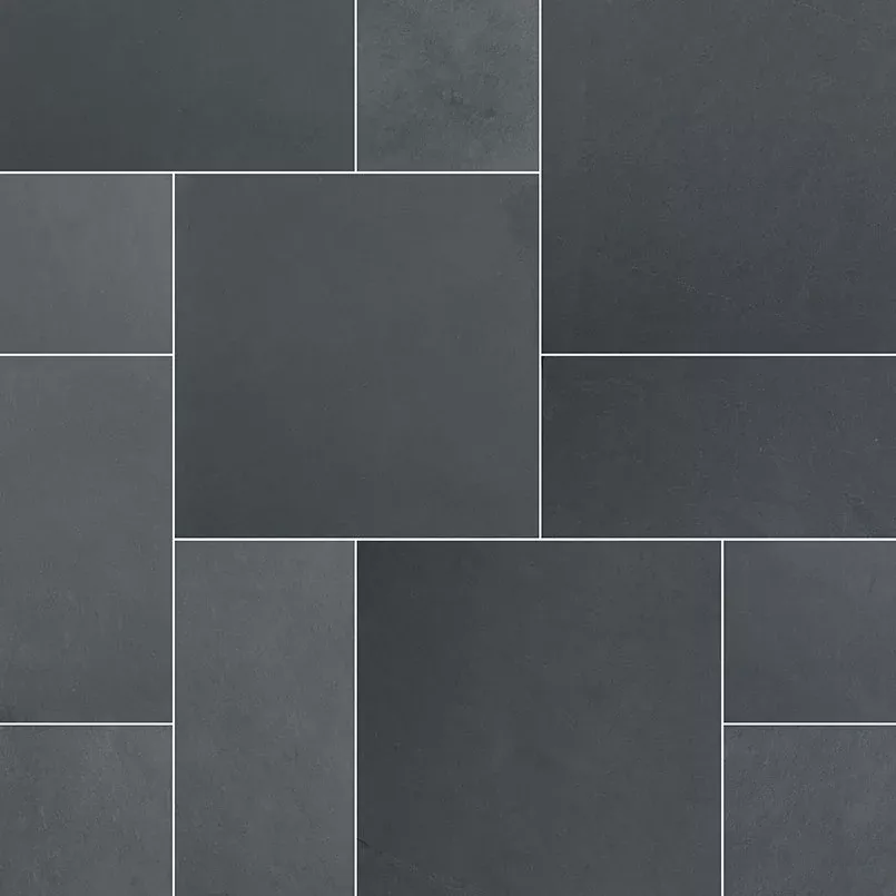 Montauk Blue Slate Ashler Pattern - Natural Cleft Face, Gauged Back