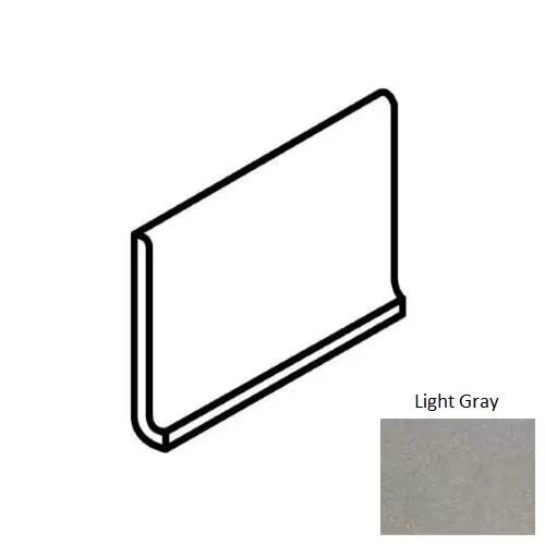 Neospeck Light Gray Ceramic Floor & Wall Trim - 6" x 12" Cove Base