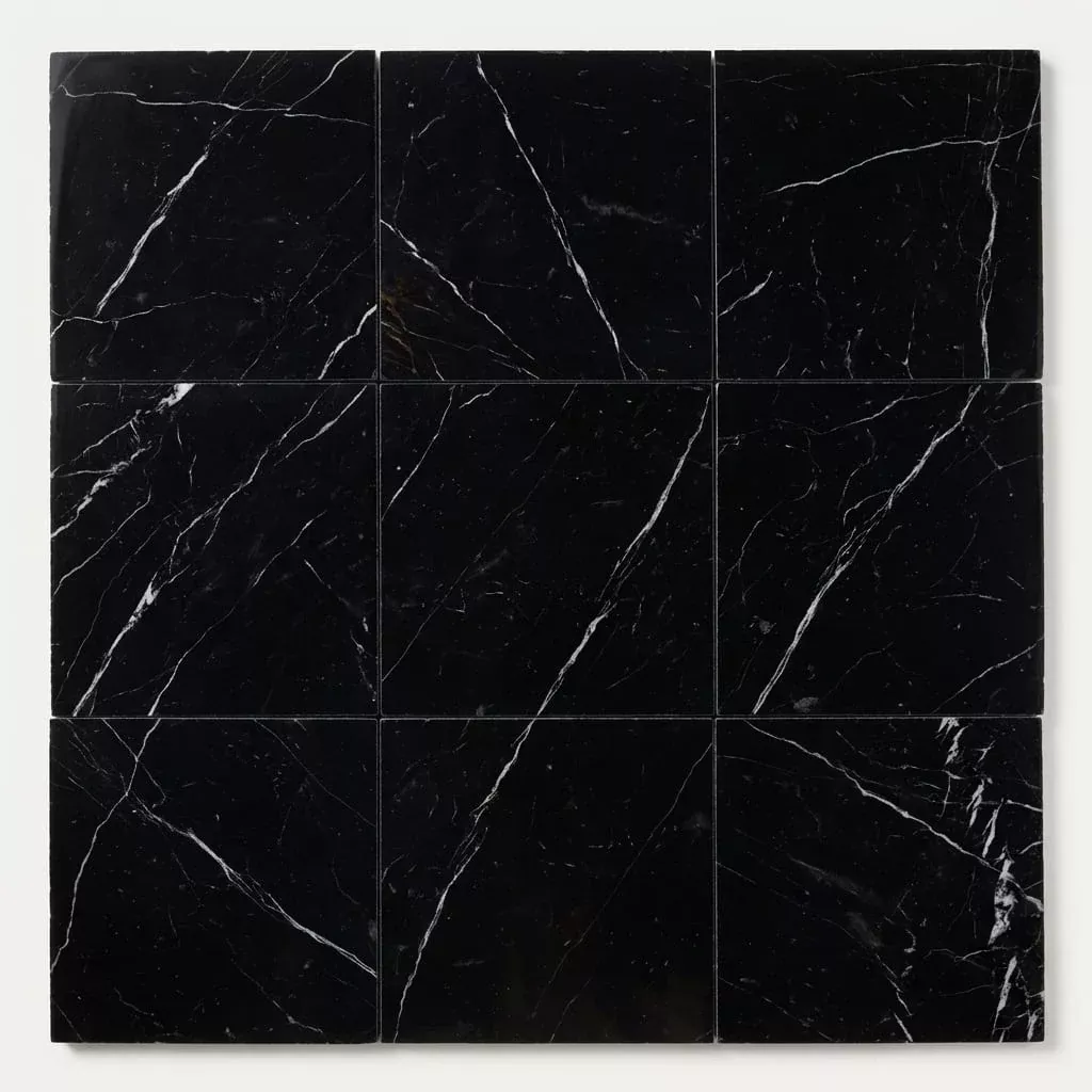 Nero Marquina Marble Tile 12x12 Polished