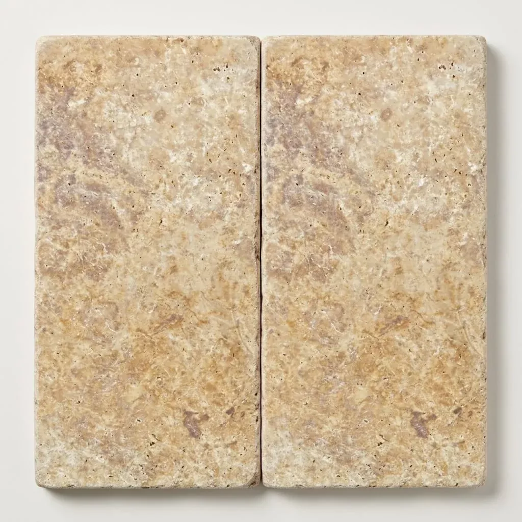 Noce Travertine Paver 12x24 Tumbled 2 inch