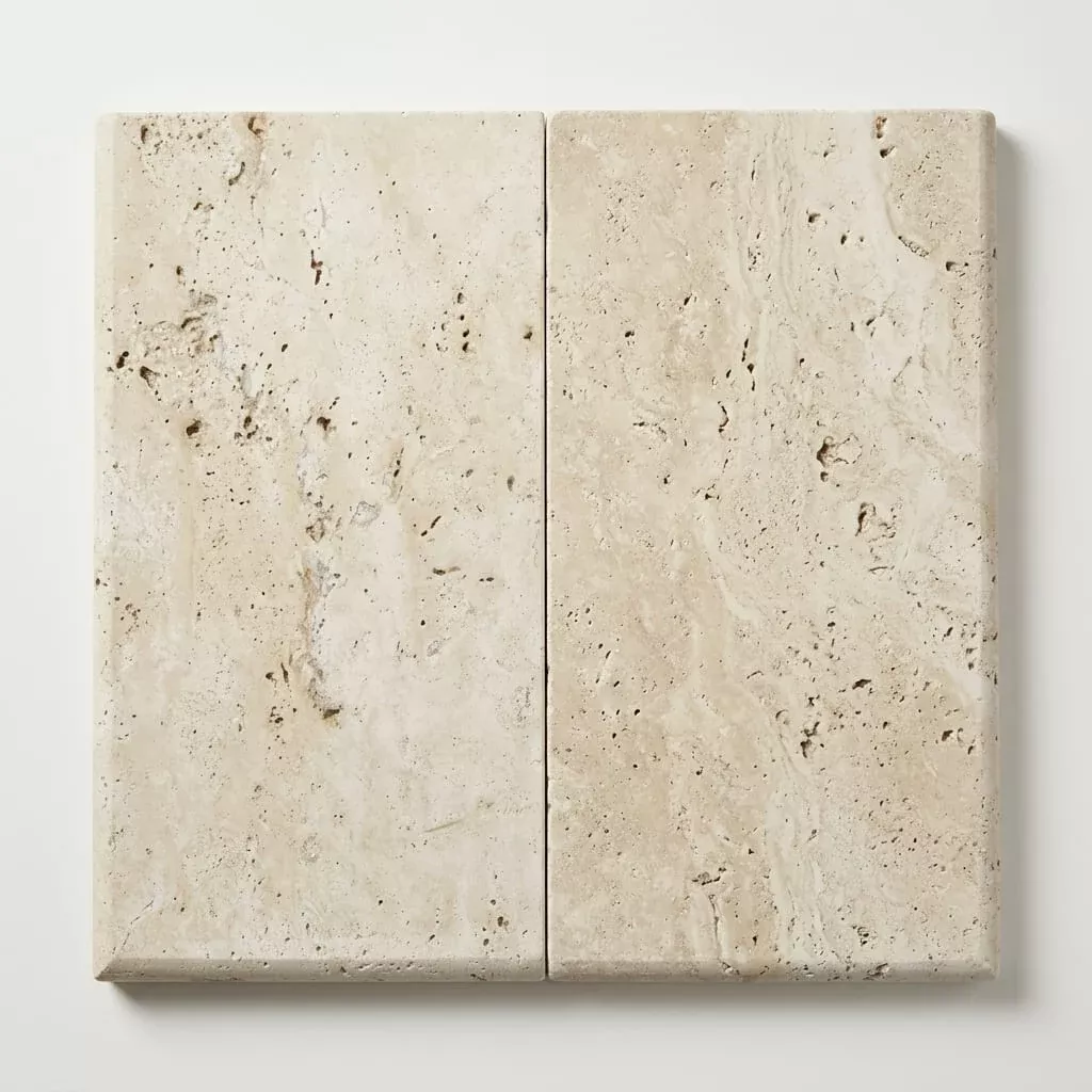 Nysa Travertine Coping 12x24 Tumbled Bullnose1.25 inch
