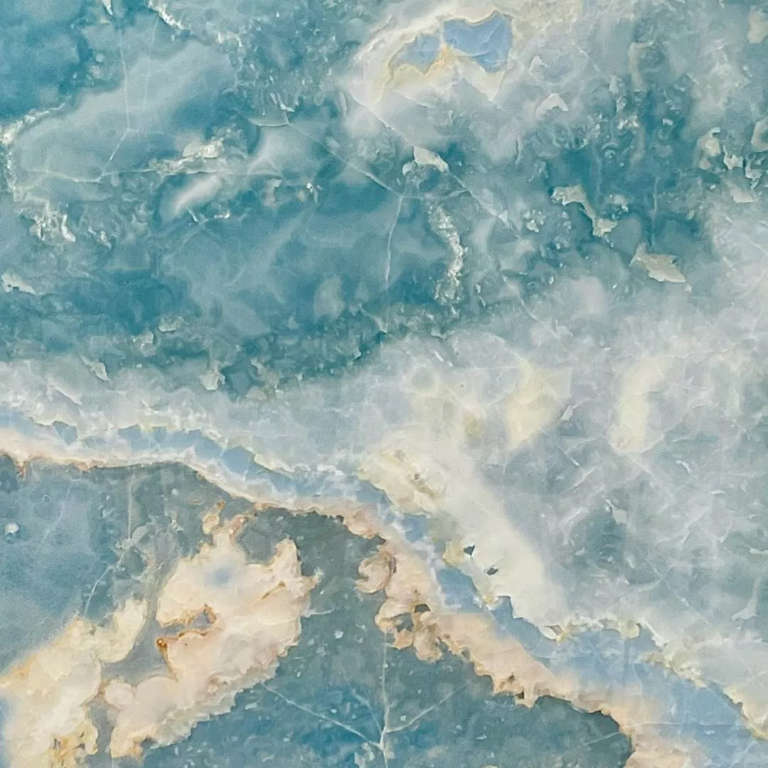 ONICE BLUE JADE Onyx polished 1.5cm thick - Slab