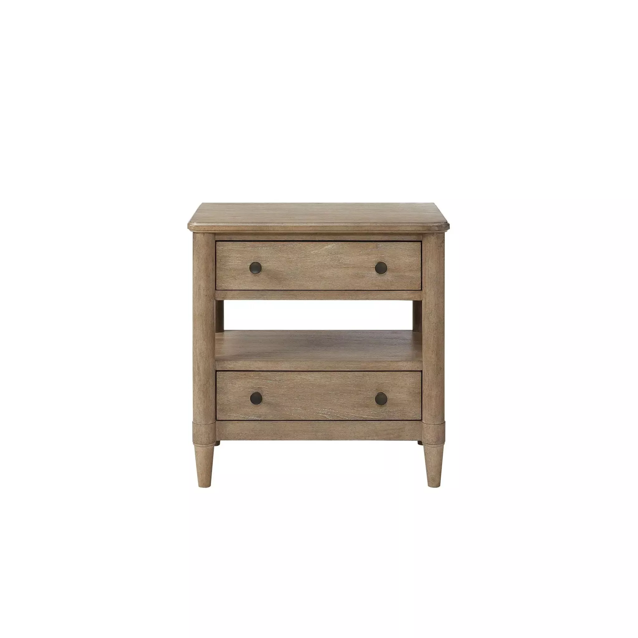 Open Nightstand With 2 Drawers