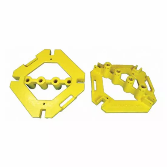 Palmer Safety 4-Way Guardrail Base Plate