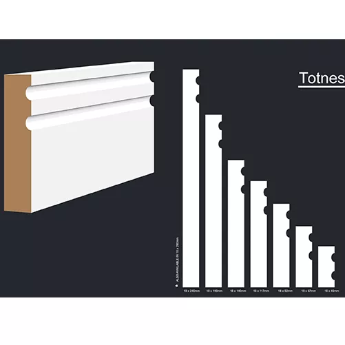 Primed MDF Totnes White 5.4m
