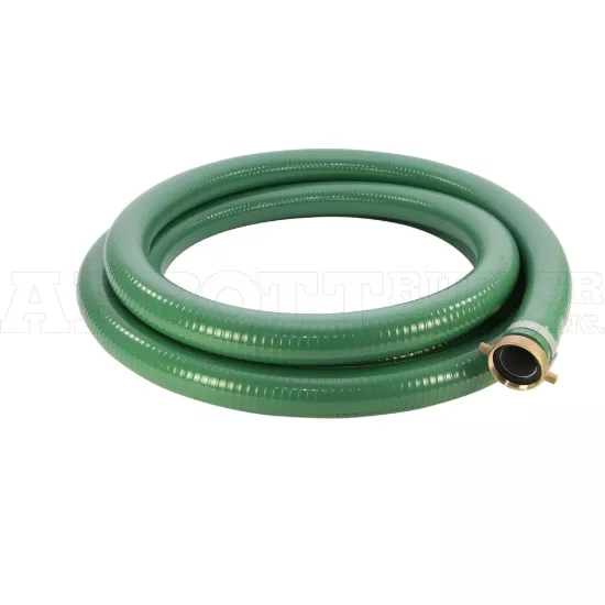 PVC Water Suction Hose - 1-1/2" ID X 20' Green