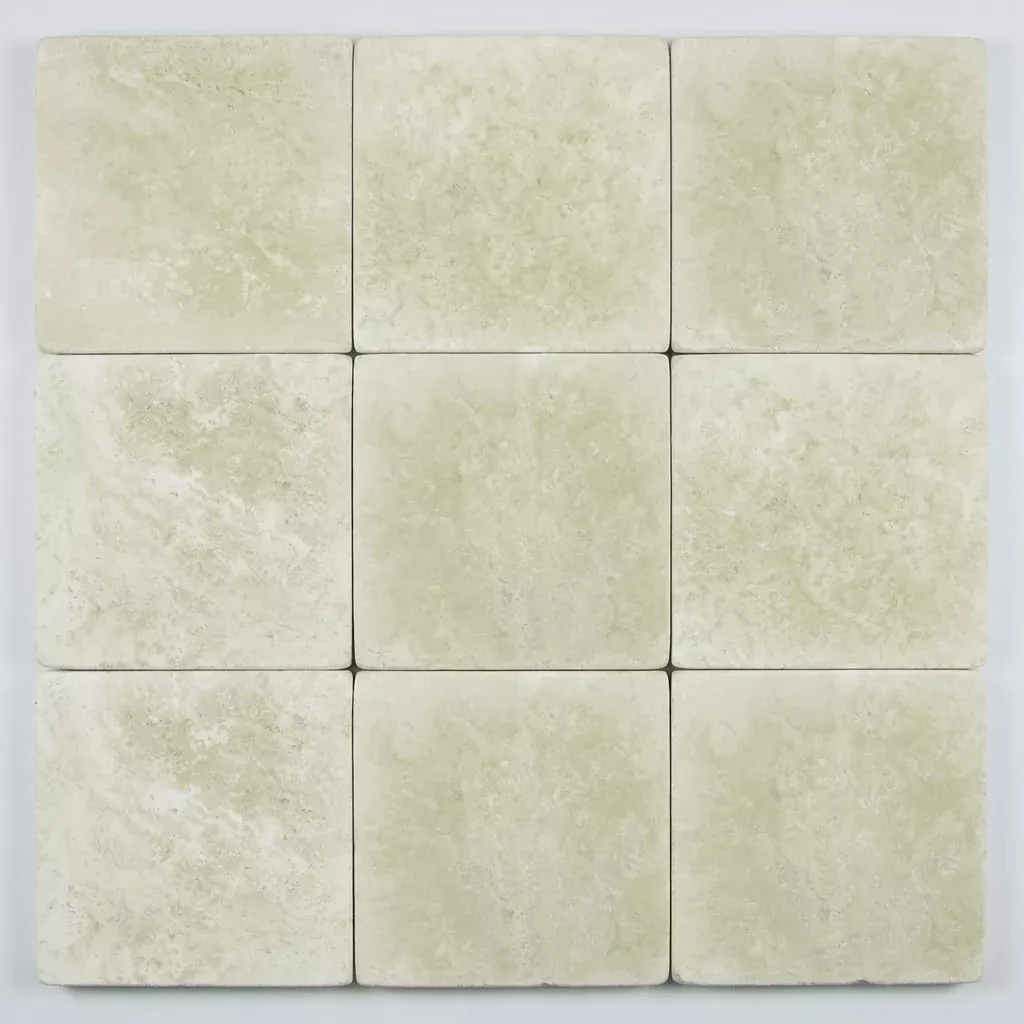 QDI Light 12x12 Tumbled Travertine Single Bullnose Pool Coping