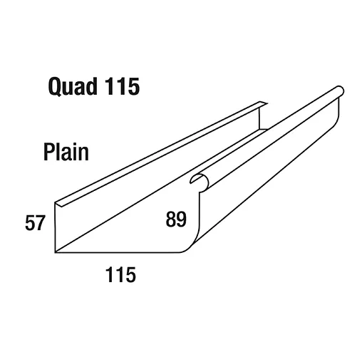 Quad Gutter 115 Hi Front Colorbond