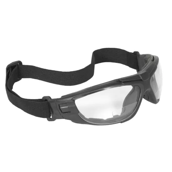 Radians Cuatro Foam Lined Magnifier Safety Glasses, 2.5 Diopter - Black Frame - Clear Anti-Fog Lens