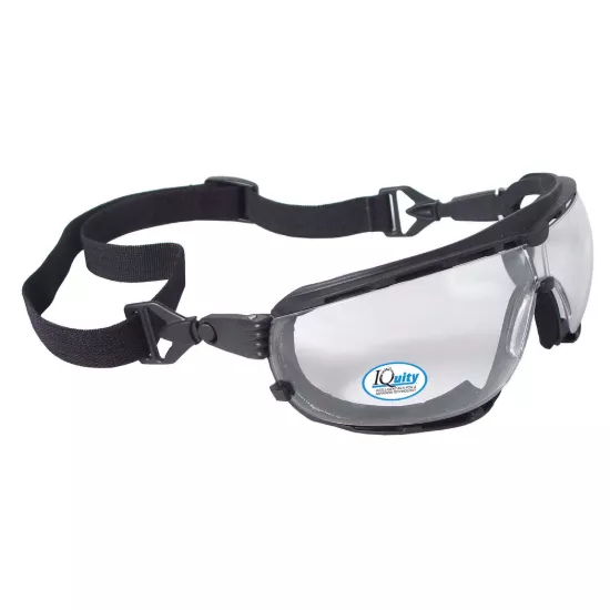 Radians Dagger IQ - Black Frame - Cear Anti-Fog Foam Lined Safety Goggle