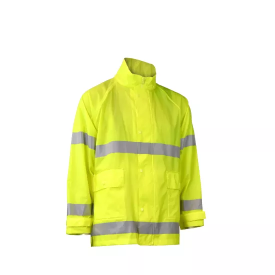 Radians High Visibility Rainwear Jacket - Hi-Vis Green - Size 4X