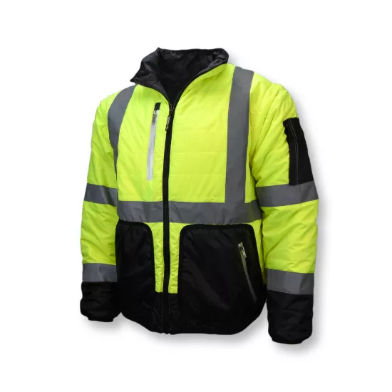 Radians Quilted Reversible Four-in-One Jacket with Zip-Off Sleeves - Size XL