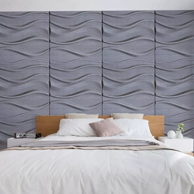 River Square 3D Leather Wall Panel