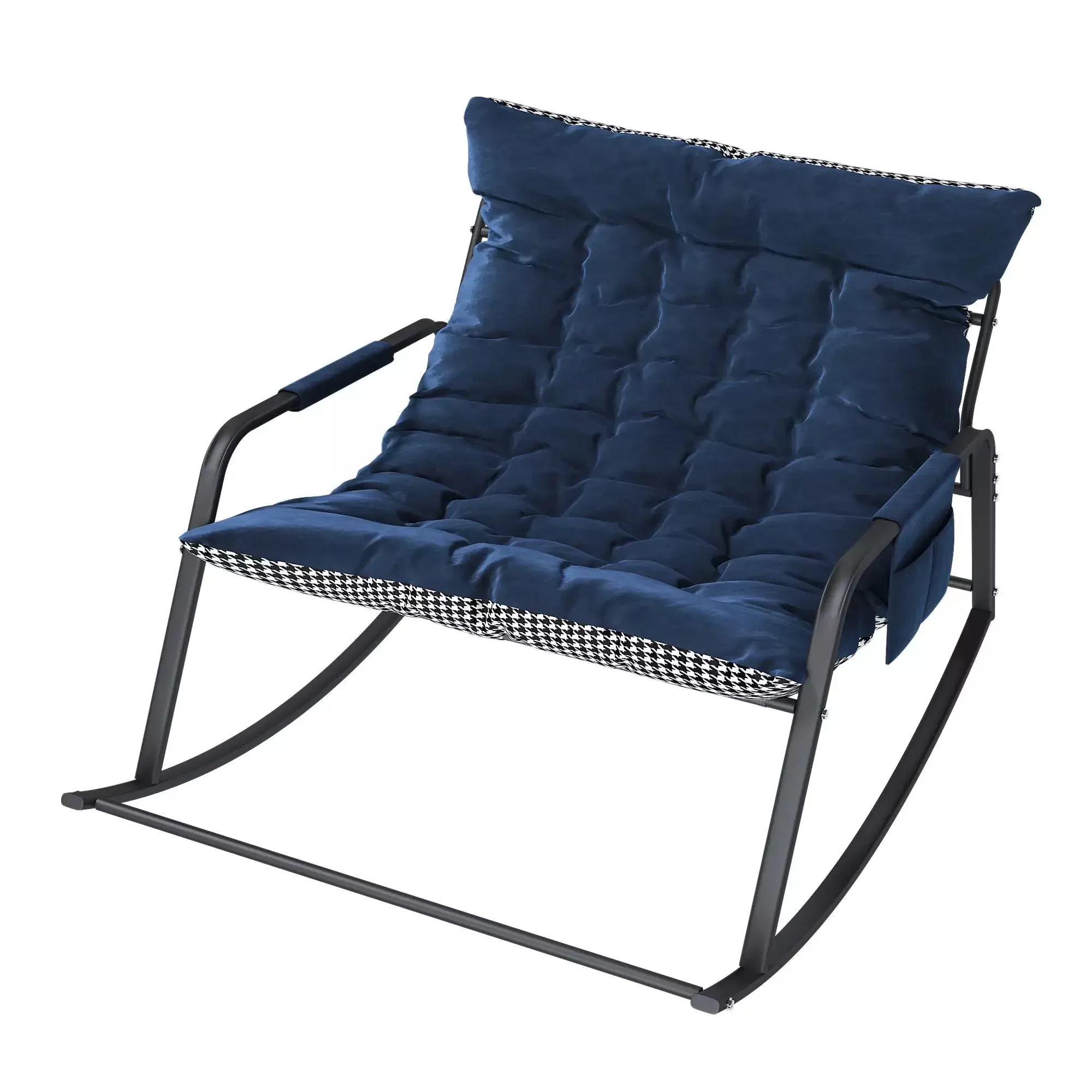Rocking Chair With Storage, Cushions & Armrests