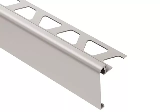 Rondec Step Metal Tile Edging Trim - Satin Anodized Aluminum