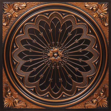 Rose Window - Faux Tin Ceiling Tile- #238