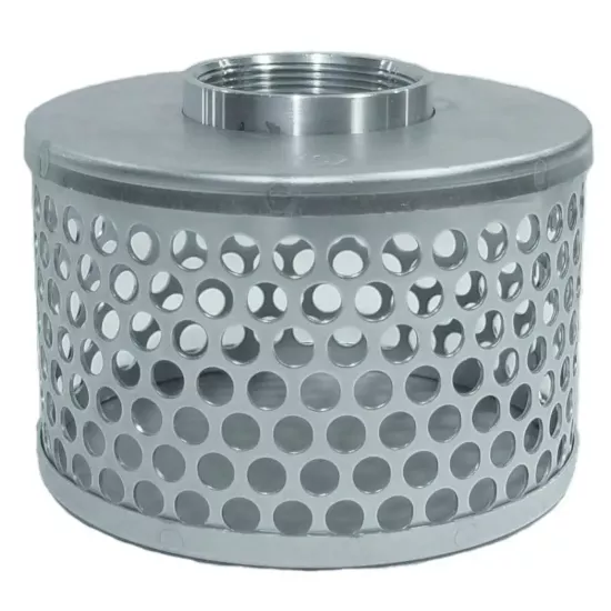 Round Hole Steel Strainer - 6" for Suction Hoses
