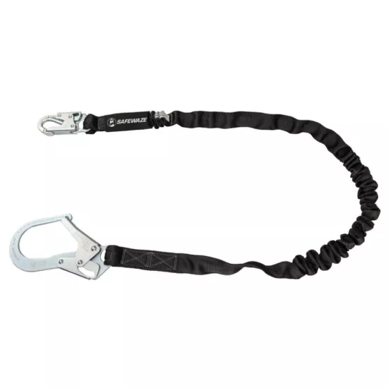 Safewaze V-Line 6' Internal Energy Absorbing Lanyard - Rebar Hook