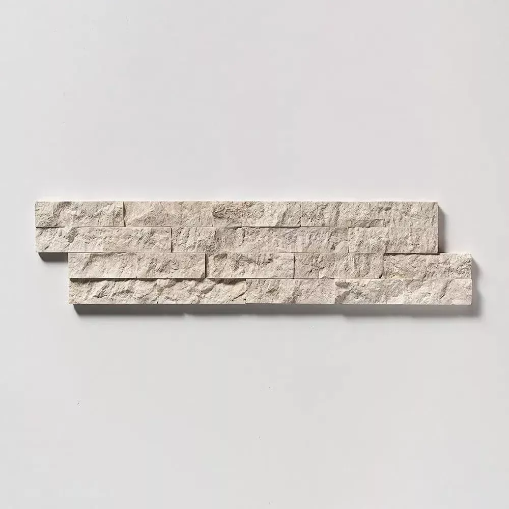 Sahara Beige Rock Face 2x6 Marble Mosaics 12x14