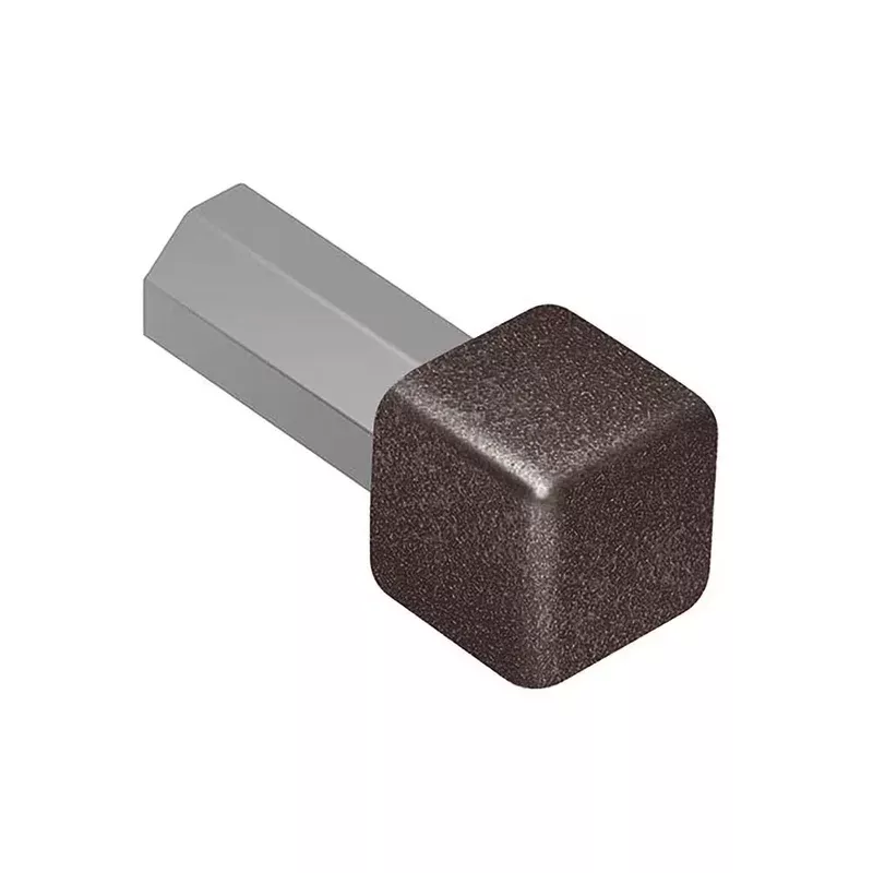 Schluter Rondec In Corner 1/2in. Aluminum Dark Anthracite