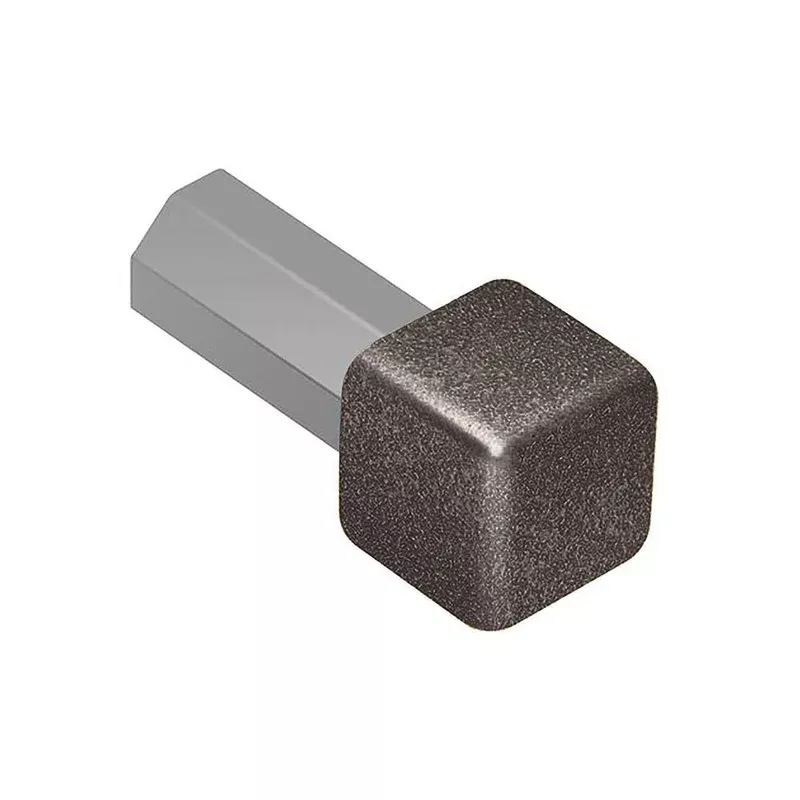 Schluter Rondec In Corner 7/16in. Aluminum Light Anthracite