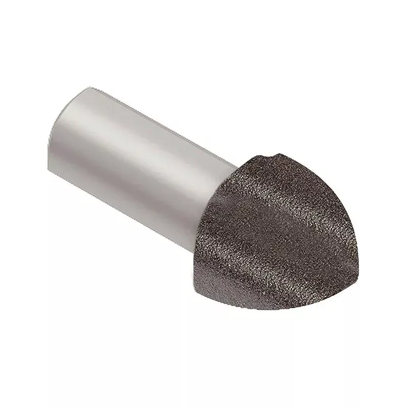 Schluter Rondec Out Corner 1/4in. Aluminum Light Anthracite