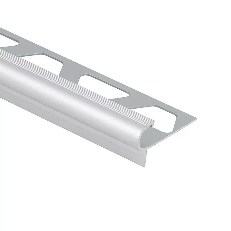 Schluter Trep-Fl Stair Trim 1/2in. Aluminum Satin 4ft. 11in.