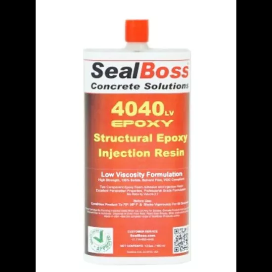Sealboss 4040 LV Rigid Epoxy 14 oz Cartridge with Retaining Nut