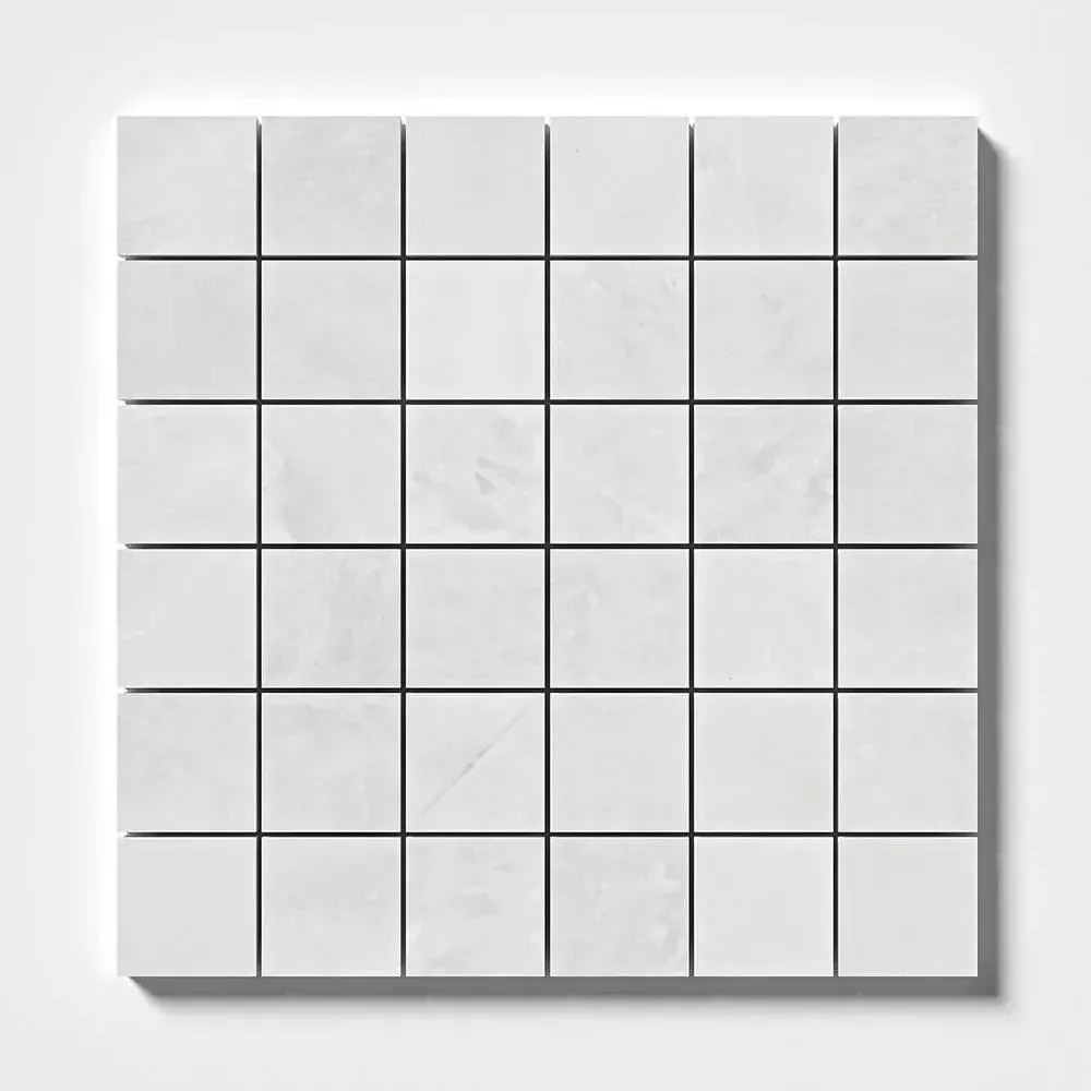 Siberian White Honed 2x2 Marble Mosaics 12x12