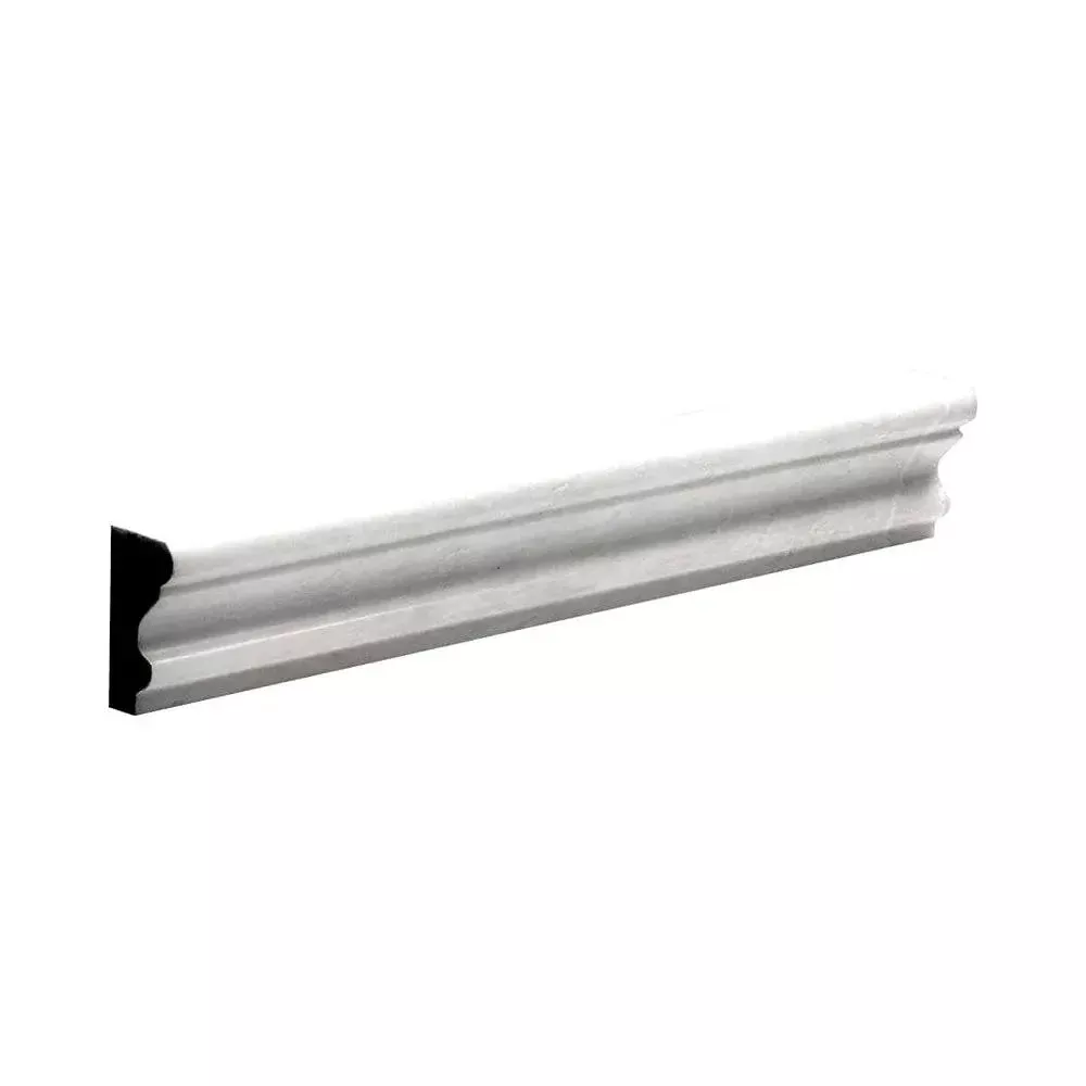 Siberian White Polished Andorra Marble Moldings 2x12