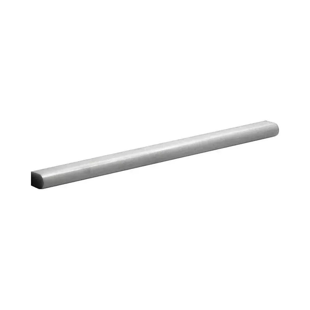 Siberian White Polished Pencil Liner Marble Moldings 1/2x12