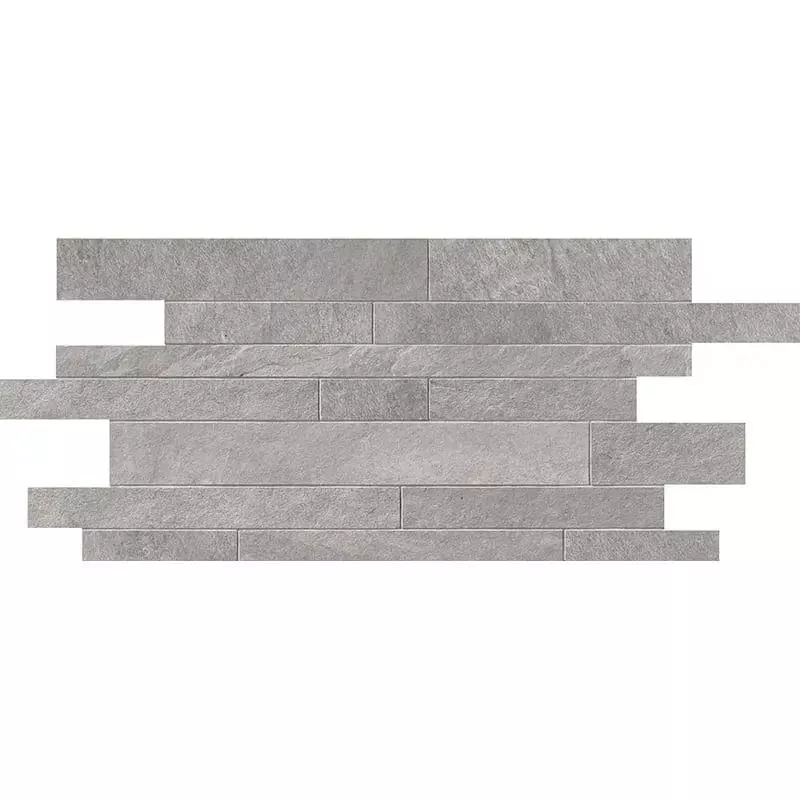 Silver Flow Matte Muretto Stone Look Porcelain Mosaics 12x24