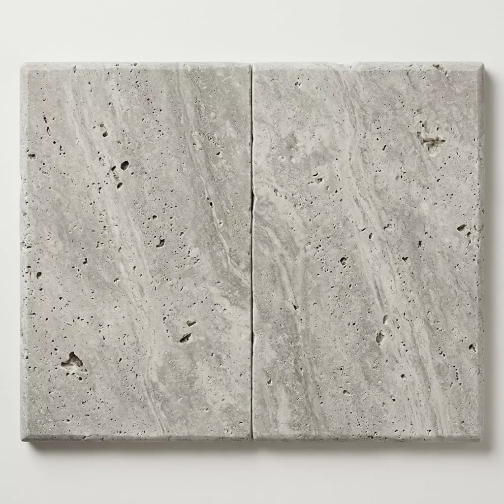 Silver Travertine Coping 16x24Bullnose3 cm