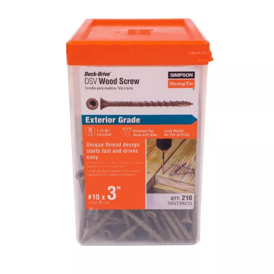 Simpson DSVT - #10 x 3" DSV Tan T25 Deck Screws - 210/box