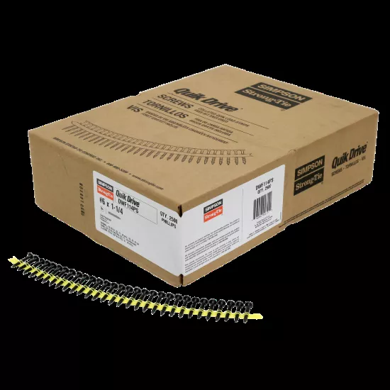 Simpson DWF Drywall-to-CFS Screw (Collated) - #6 x 1-1/4" #2 Phillips Bugle Head - 2500/box