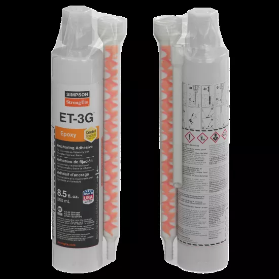 Simpson ET-3G 8.5 oz. Epoxy Adhesive Cartridge w/ Nozzle and Extension