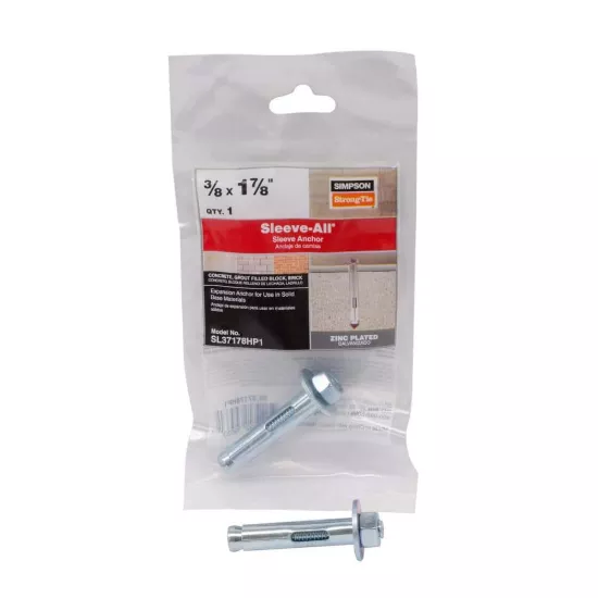 Simpson Sleeve All Hex Head Sleeve Anchor - 5/16" x 2-1/2" - 250/box
