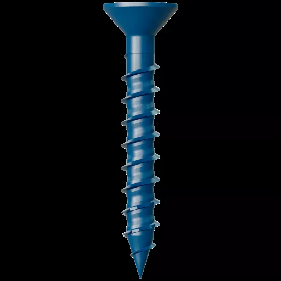 Simpson Titen Turbo - 1/4" x 1-3/4" Torx Flat-Head Concrete Screw, Blue - 100/box
