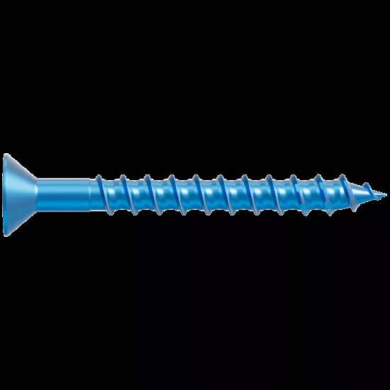 Simpson Titen Turbo - 1/4" x 2-1/4" Torx Flat-Head Concrete Screw, Blue - 100/box