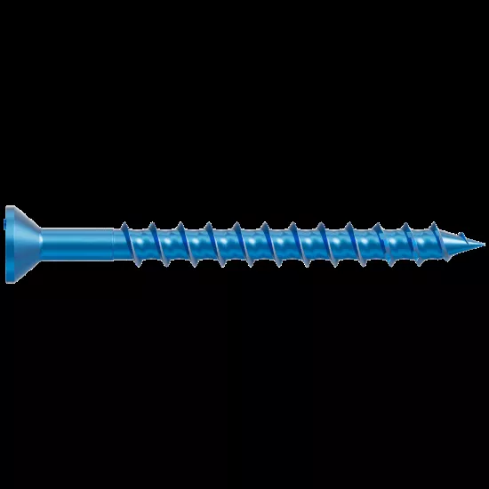 Simpson Titen Turbo - 3/16" x 2-1/4" Torx Flat-Head Concrete Screw, Blue - 100/box