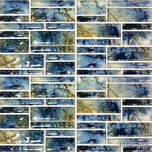 Solidshape Porcelain Mosaic in Autumn Blue