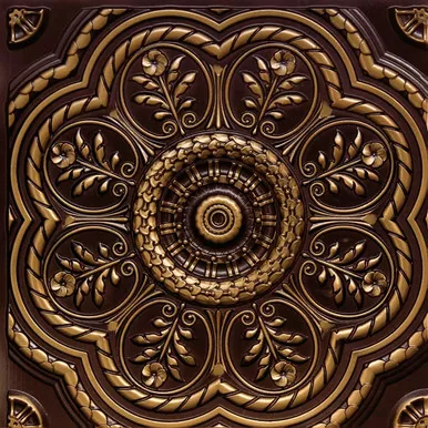 St. Andrews Garden - Faux Tin Ceiling Tile - Glue up - 24 in x 24 in - #240