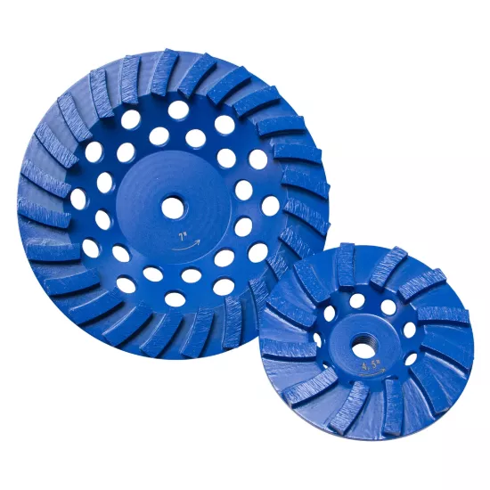 Star Blue Spiral Turbo Cup Grinder - 7" x 5/8"-11 (12 seg)