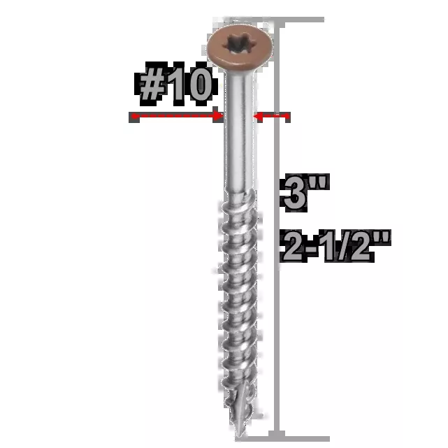 Starborn Headcote #10 Flat-Head Stainless Steel Screws