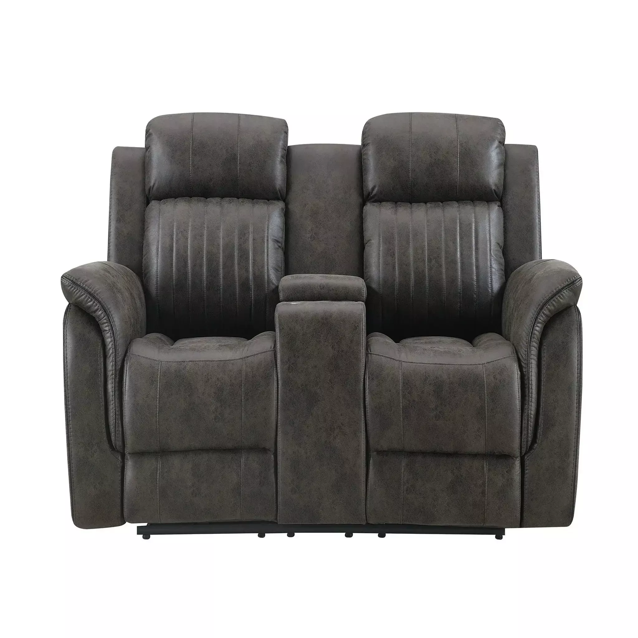 Steban - Console Reclining Loveseat - Gray