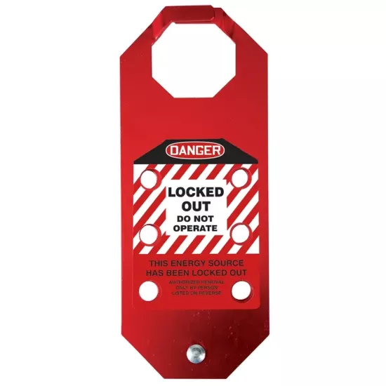 STOPOUT OSHA Danger Aluma-Tag Hasp: Locked Out Do Not Operate