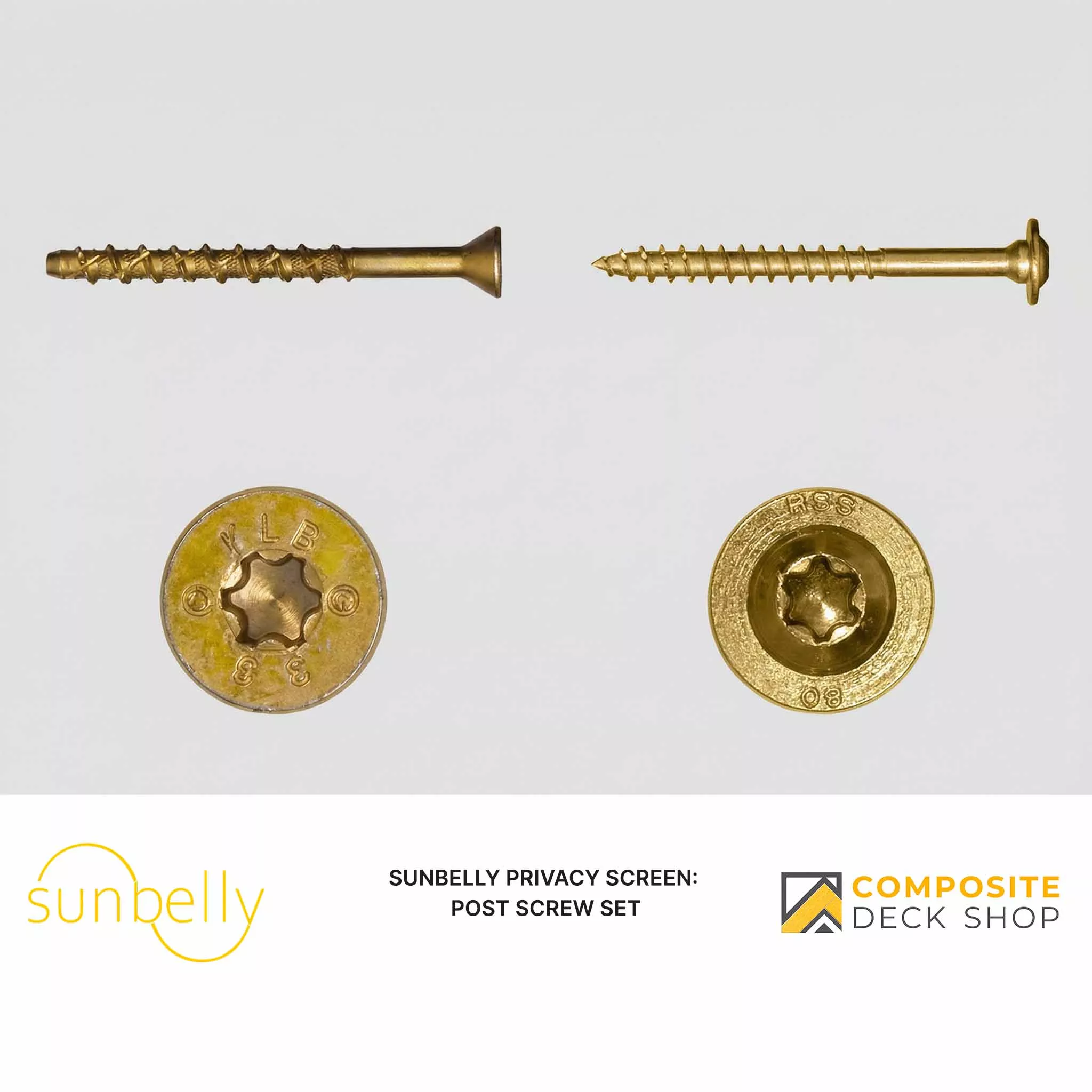 Sunbelly Privacy Screen - Post Screw Set
