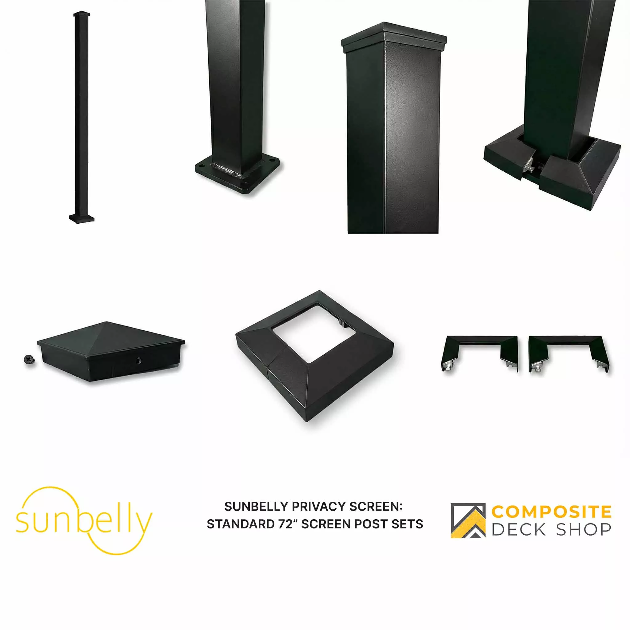 Sunbelly Privacy Screen - Standard Screen Post Sets